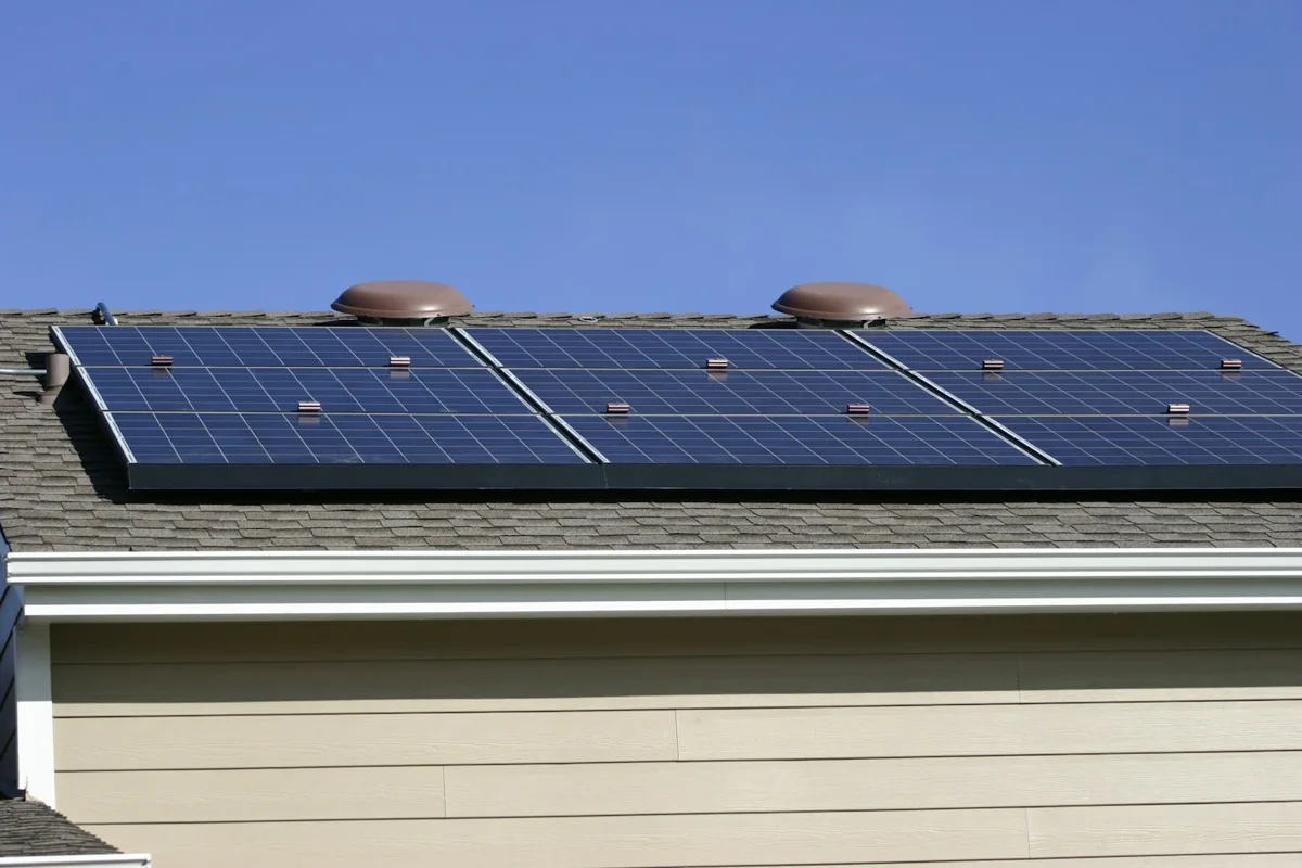 Representative rooftop solar panels
